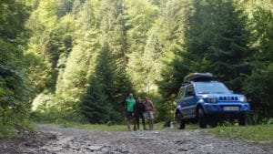 Start, drumul forestier spre Negoi