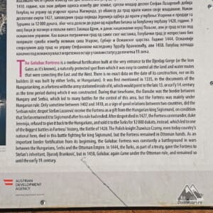 Panou informativ - cetatea Golubac